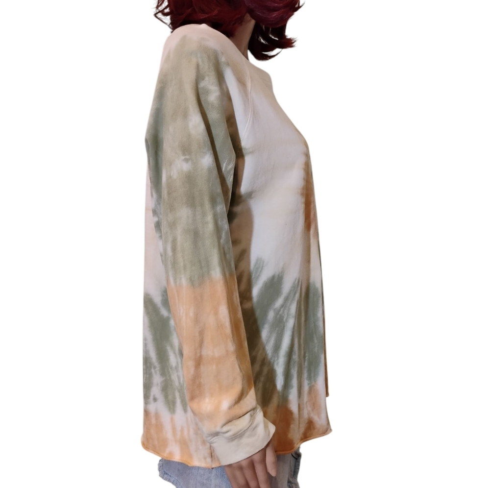 Easel Earthy Tie-Dye Long Sleeve Oversized Top - Size Medium - Picture 7 of 9